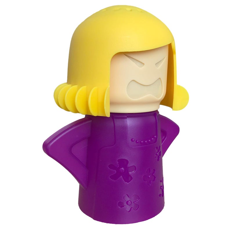 NGT new guide steps Microwave Cleaner Microwave Oven Cleaner High Temperature Steam Cleaning Equipment Tool Fridge Deodorized Easily Crud Steam Cleans Add Vinegar and Water Angry Mama (Purple) - Image 1